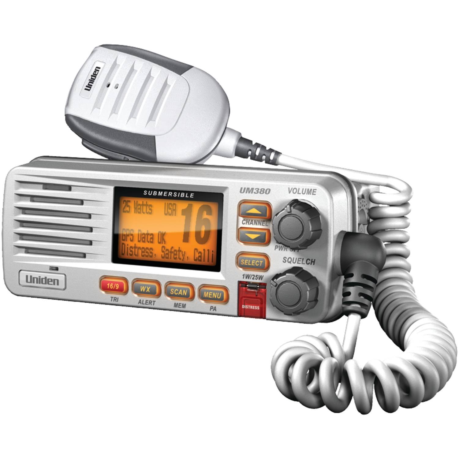 Uniden Um380 Fixed Mount VHF Radio, White