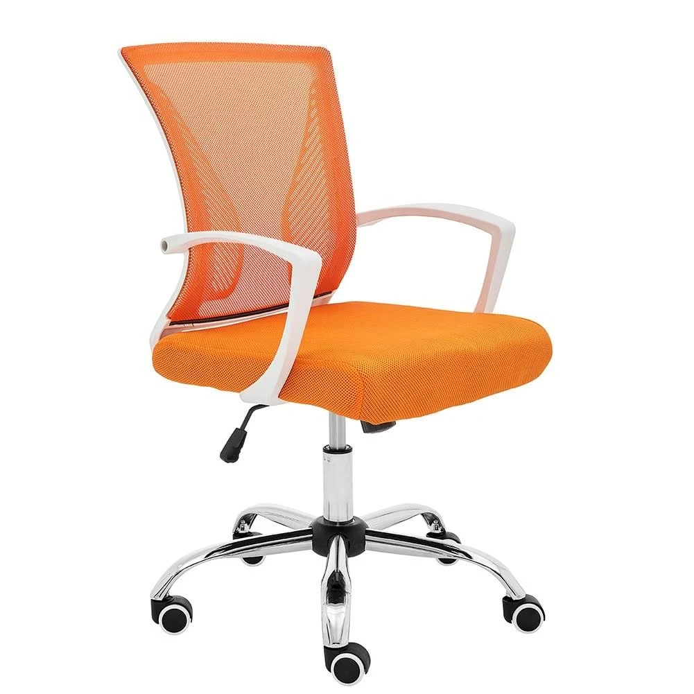 Modern Home Zuna Mid-Back Office Chair (White/Orange)