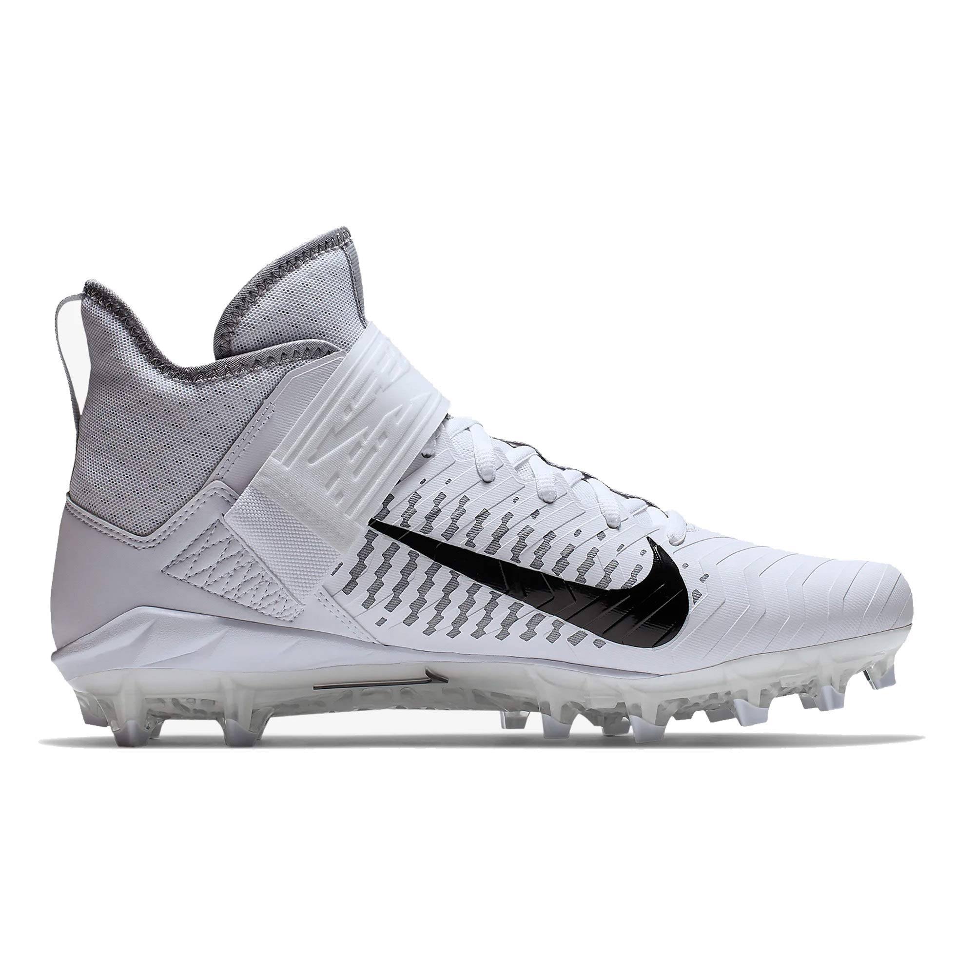 Nike Alpha Menace Pro 2 Mid White/Black Men's Football Cleat 8.5