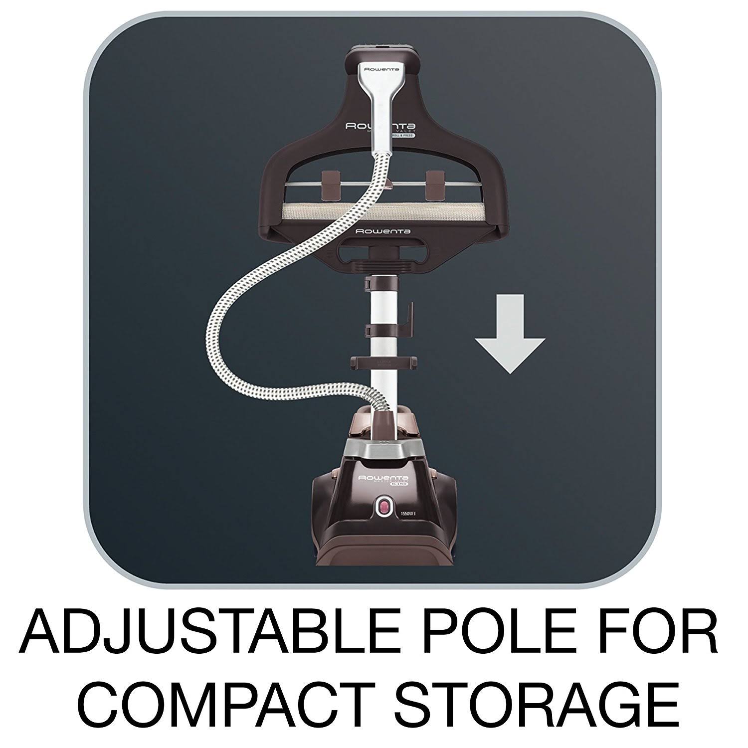 Rowenta IS6300 Master Valet Full Size Garment and Fabric Steamer with Roll and P