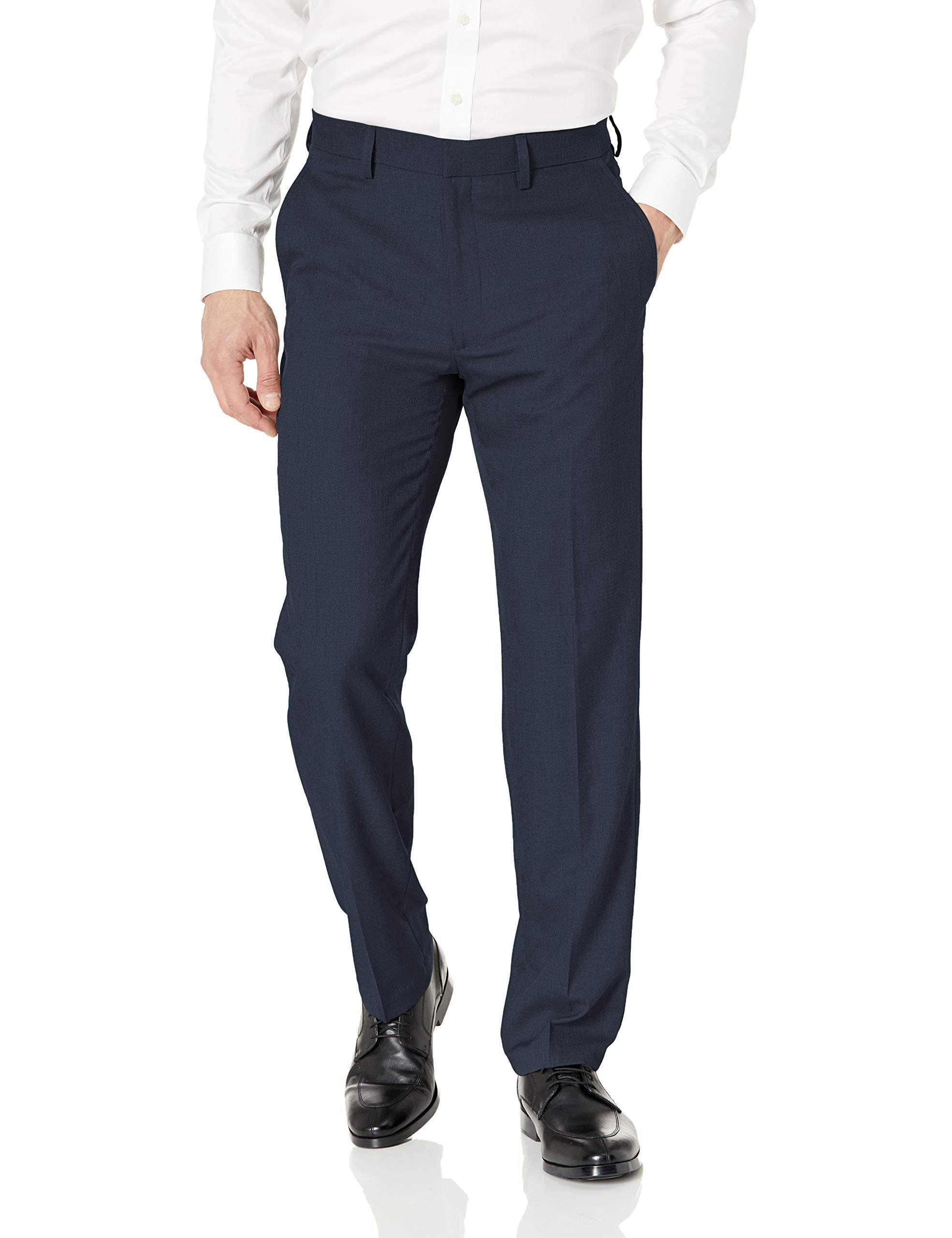 Haggar Blue Stretch Travel Performance Tailored Fit Suit Pants