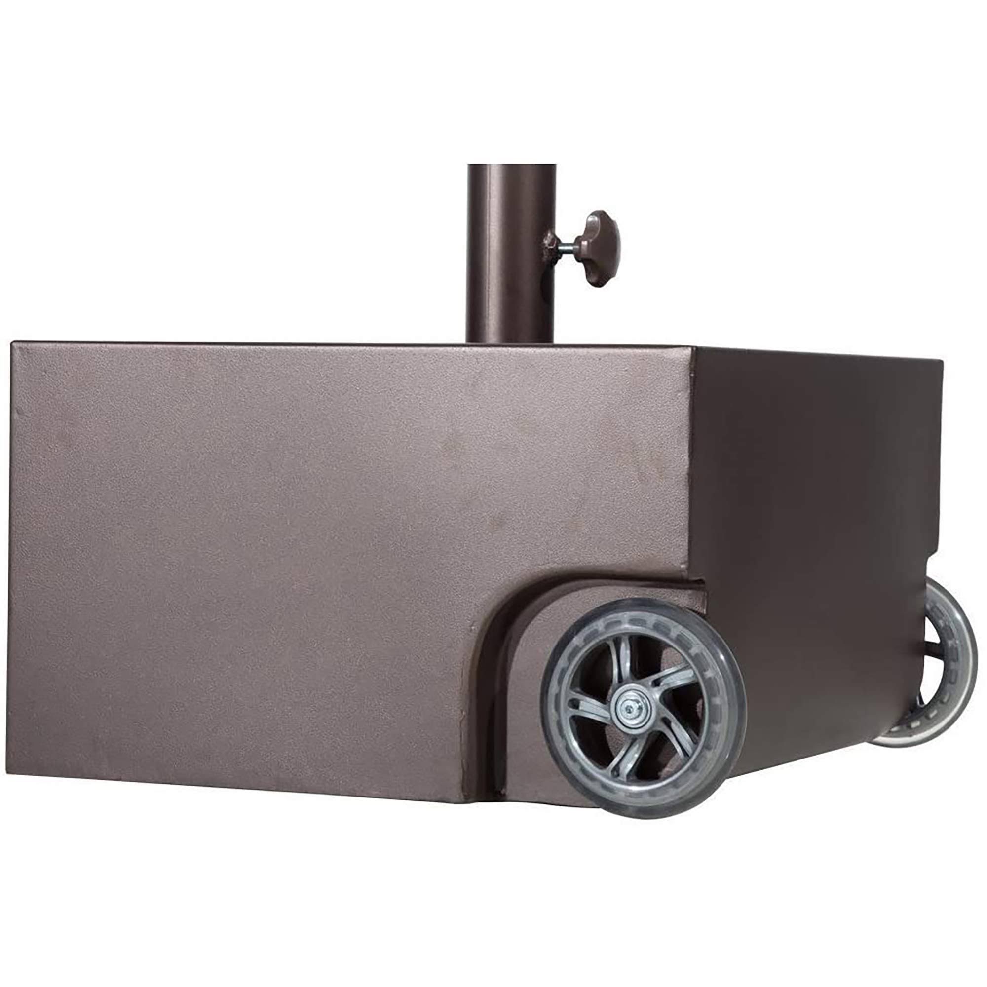 Abba Patio 30lb. Stainless Steel Square Umbrella Planter Base with Wheels