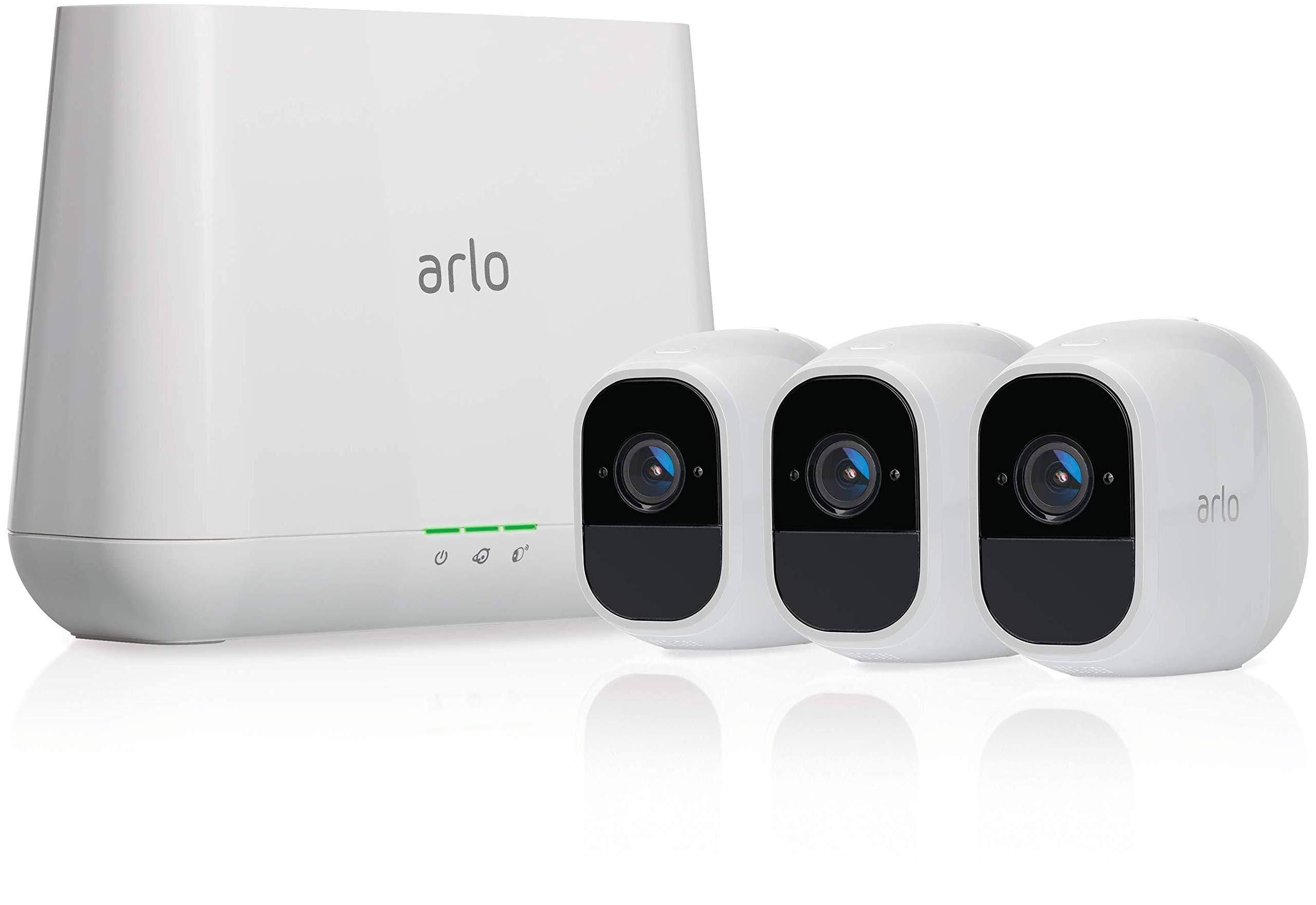 Arlo Pro 2 VMS4330P Video Server with 3 Outdoor cameras Night Vision and Two-Way Audio - IEEE 802.11n 2.4 GHz Wireless