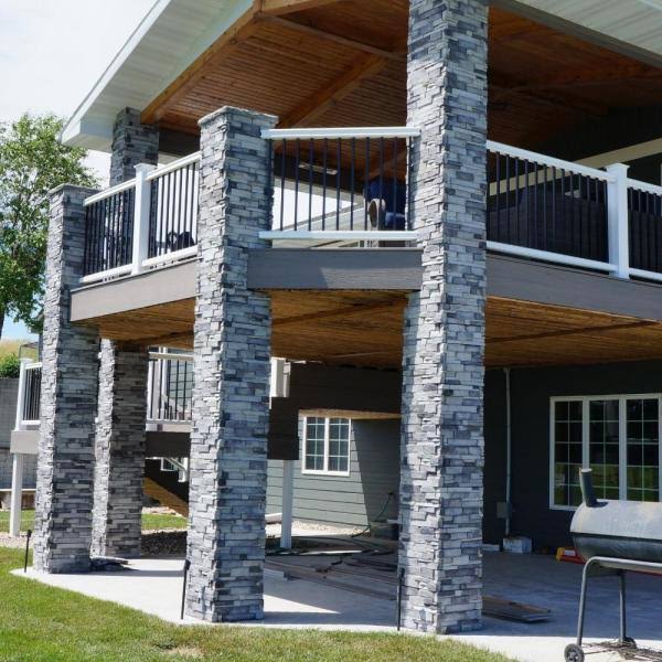 23.5 in. x 6 in. Colorado Gray Stone Veneer Siding (Flats)