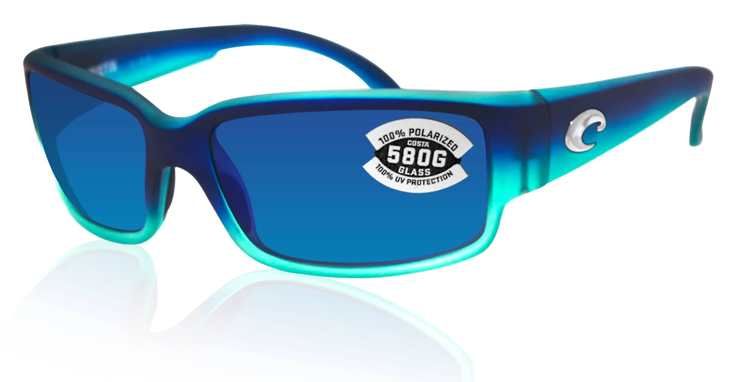 Costa Del Mar Caballito Matte Caribbean Fade Sunglasses Blue Lens 580G