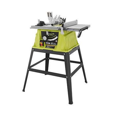 Ryobi 10x22 Table Saw with Steel Stand, 15 A