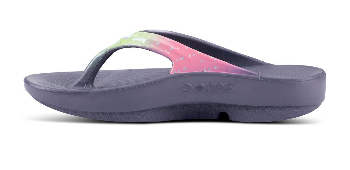 OOFOS Women's OOlala Limited Recovery Sandal Size 10 in Watermelon (Final Sale)