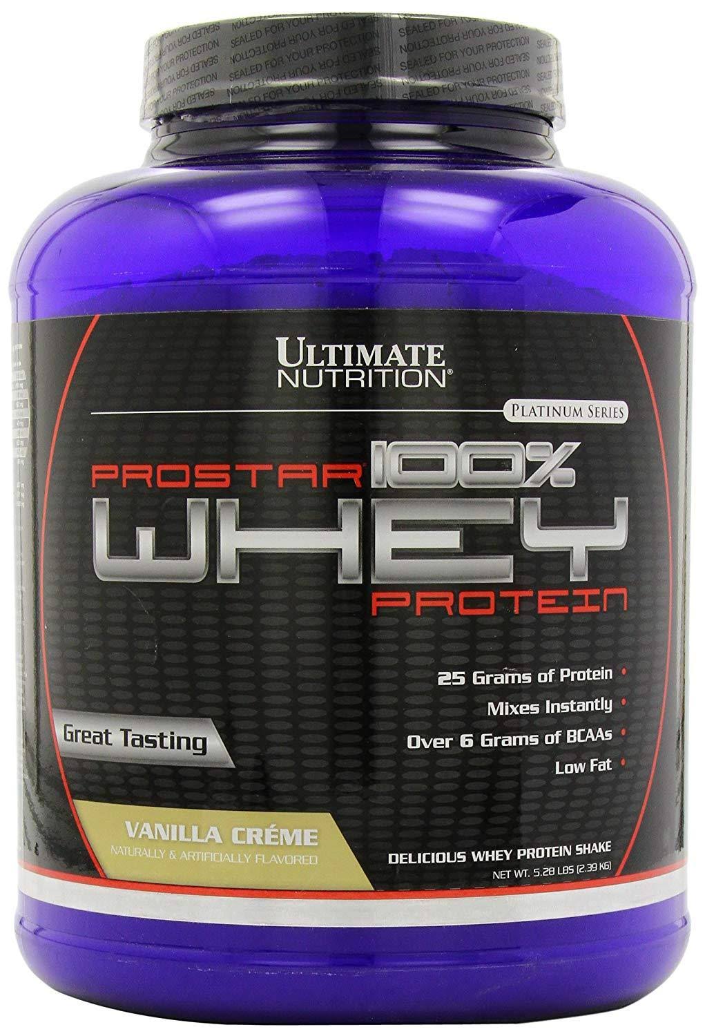 Ultimate Nutrition ProStar Whey Protein, Creamy Vanilla - 5 lb
