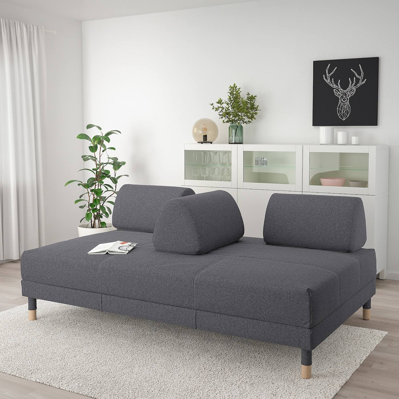IKEA - FLOTTEBO Sleeper Sofa, Gunnared Medium Gray, 47 1/4