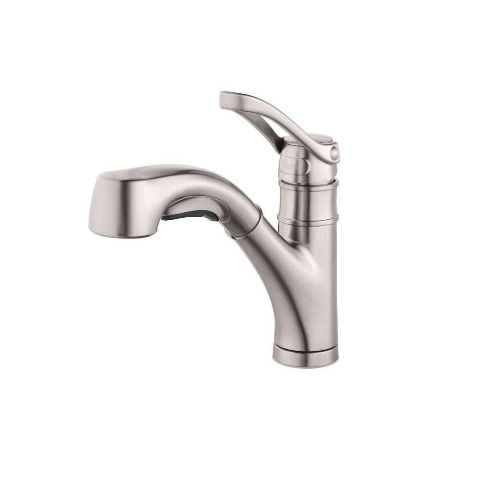 Pfister F-5347PVS Prive Single-Handle Pull-Out Sprayer Kitchen Faucet in Stainless Steel