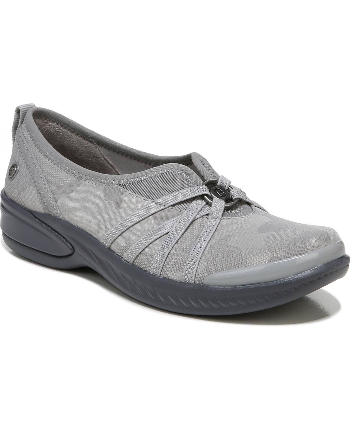 Bzees Niche Washable Slip-On Flats - Grey Camo