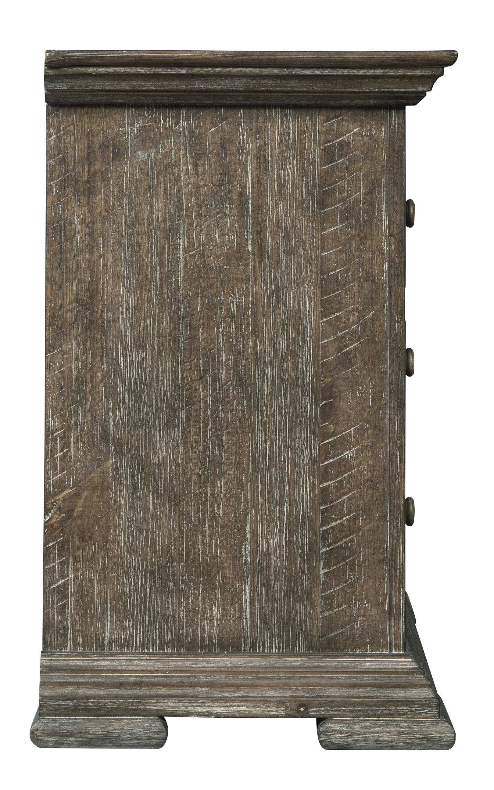 Wyndahl Brown Three Drawer Nightstand