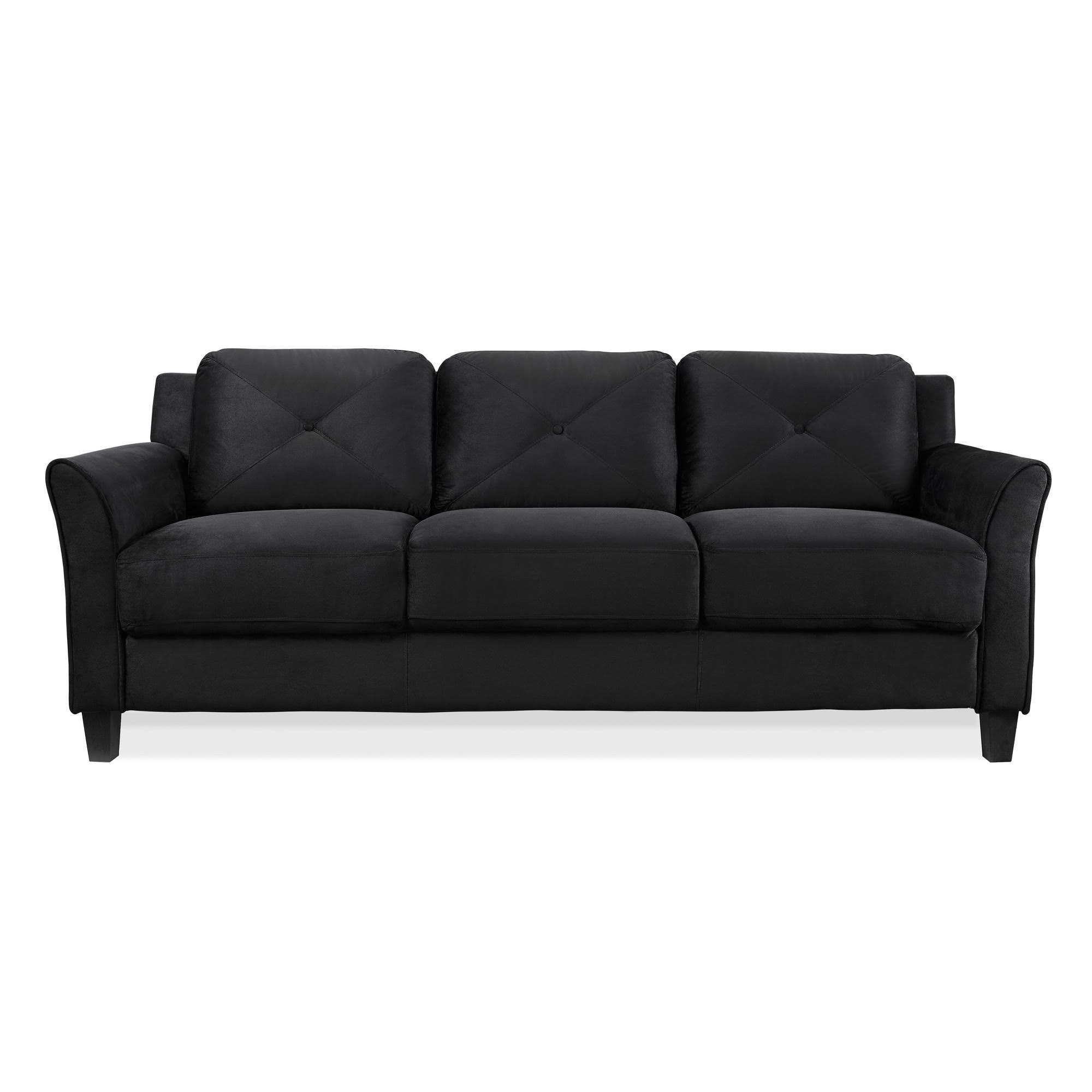 Lifestyle Solutions Harvard Microfiber Sofa, Black