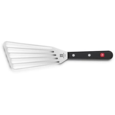 Wusthof 6.5 inch Offset Slotted Spatula, Gourmet Series | Full Tang, High Carbon Stain-Resistant Steel, Size: 6.5 x 1, Black