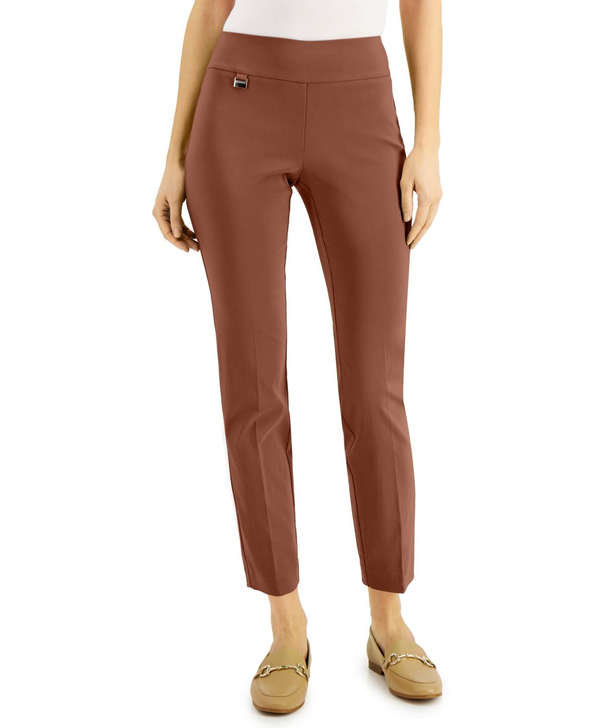 Alfani Tummy-Control Pull-On Skinny Pants, Regular, Short and Long Lengths, Created for Macy&s - Peanut Brittle