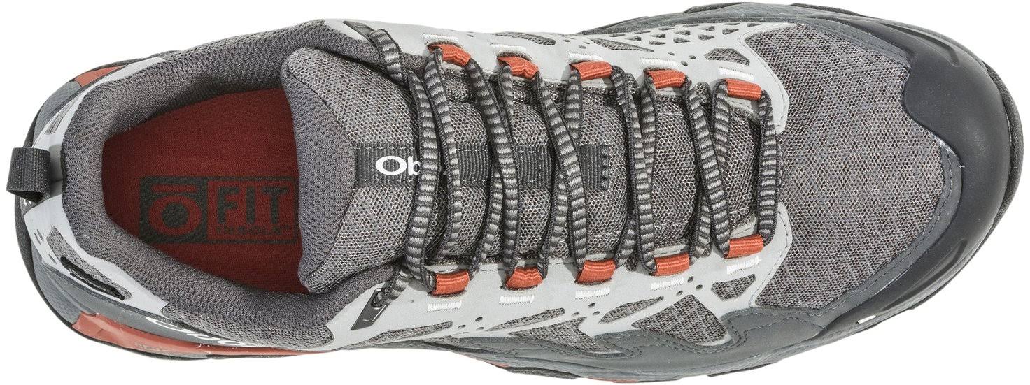 Oboz Cirque Low B-Dry Hiking Shoe Men's, Pewter/Burnt Orange / 10