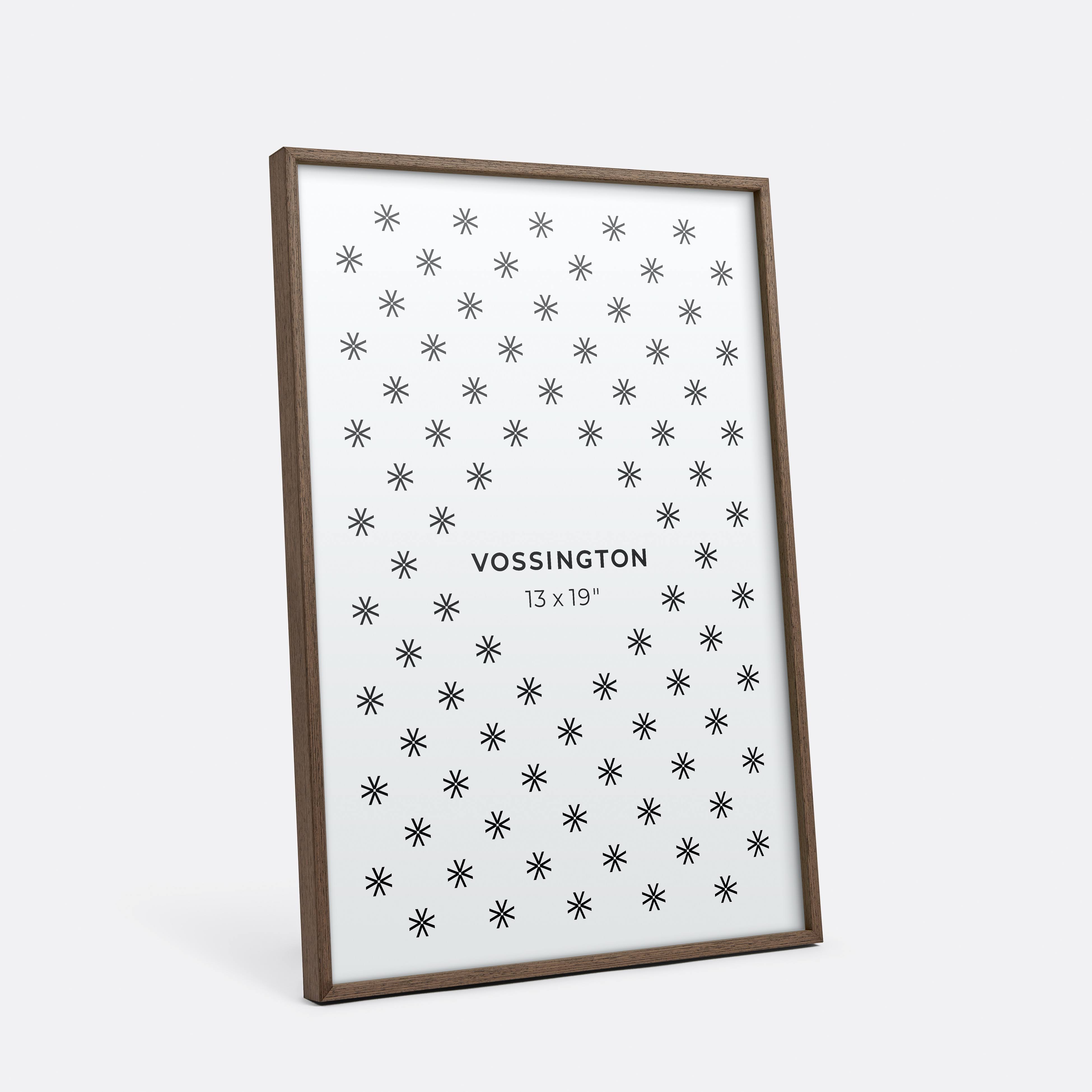 Vossington 13x19 Frame | Exotic Wood Picture Frame | 13 x 19 Standard Sizes Online | Slim Wall Decor | Modern Option to Custom F