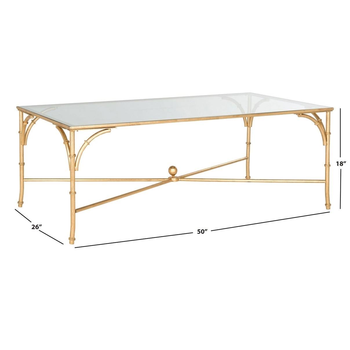 Safavieh Maurice Coffee Table, Gold/Clear