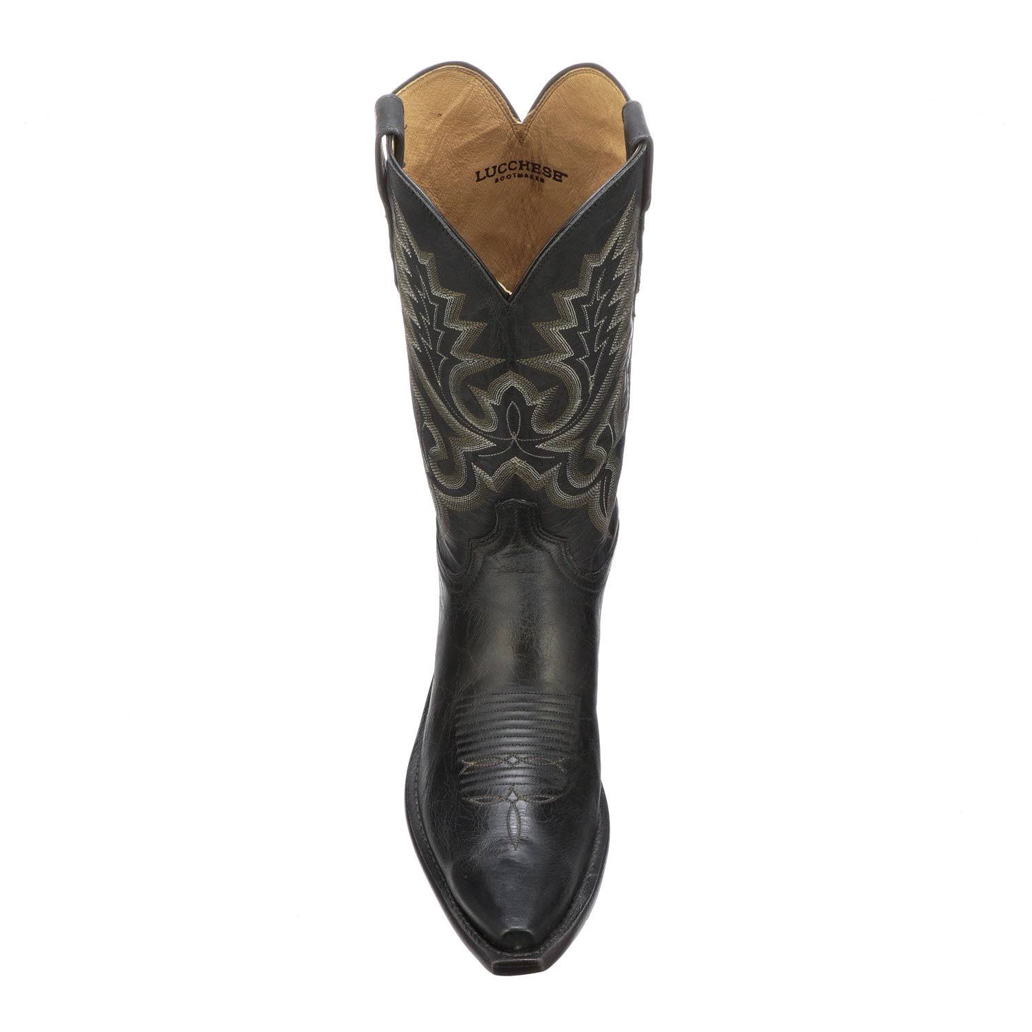 Lucchese Western Boots Men Madras Goat Snip Toe M1007.S54 Black