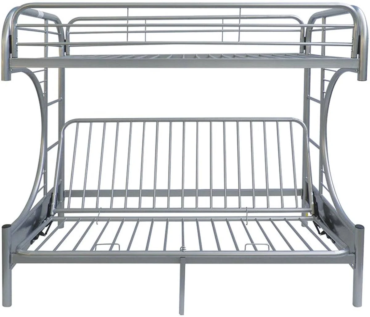 Acme Eclipse Twin/Full/Futon Bunk Bed, Silver