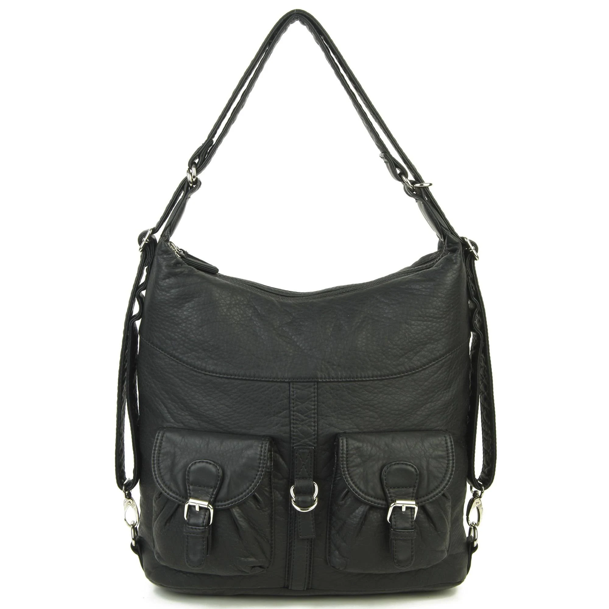 Ampere Creations Janey Jane Convertible Crossbody Backpack Black