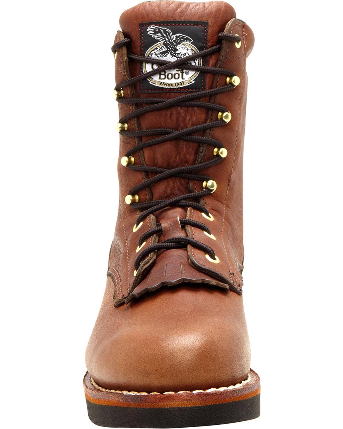 Georgia Boot Men's Farm and Ranch Lacer Work Boots, Brown