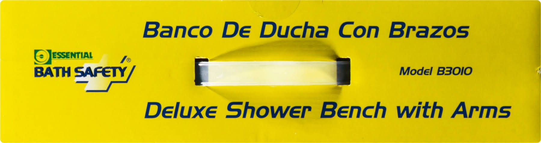 Essential Medical Molded Shower Bench with Arms (No-Back)