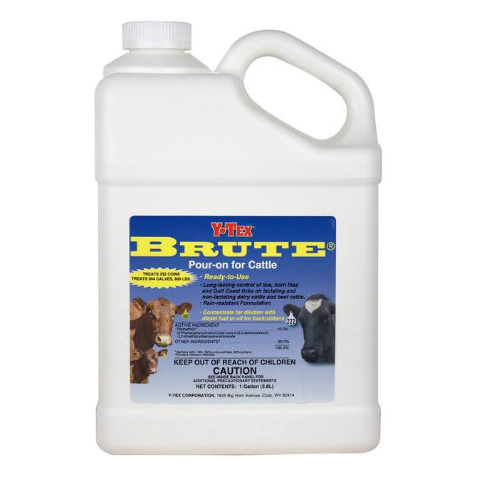 Brute Pour-On for Cattle by Y-Tex, Gallon