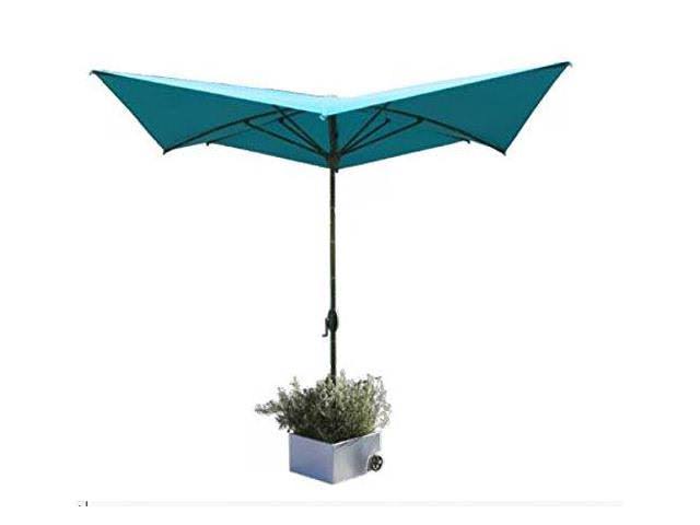 Abba Patio 30lb. Stainless Steel Square Umbrella Planter Base with Wheels