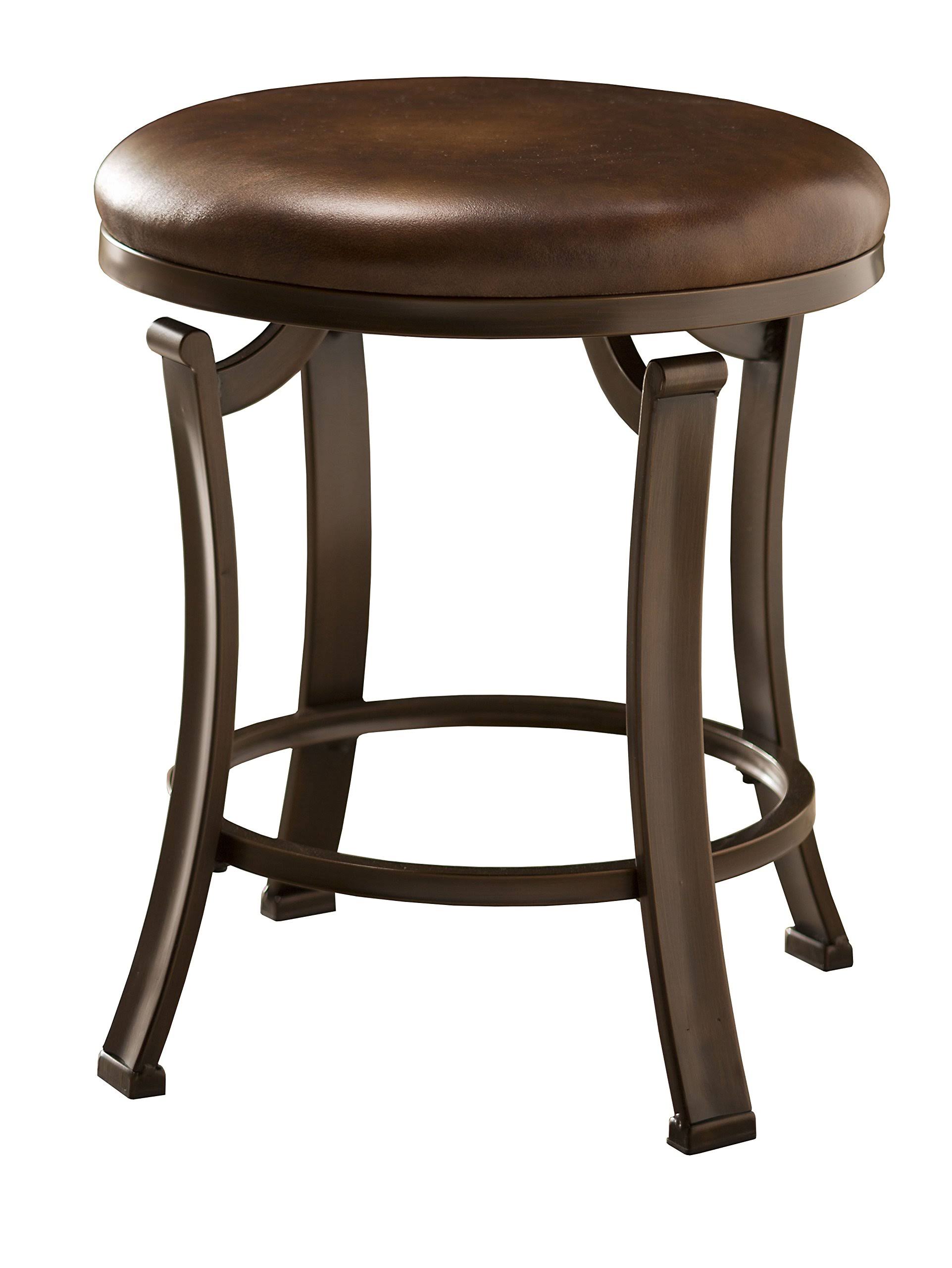 Hillsdale Furniture Antique Brown Hastings Backless Vanity Stool