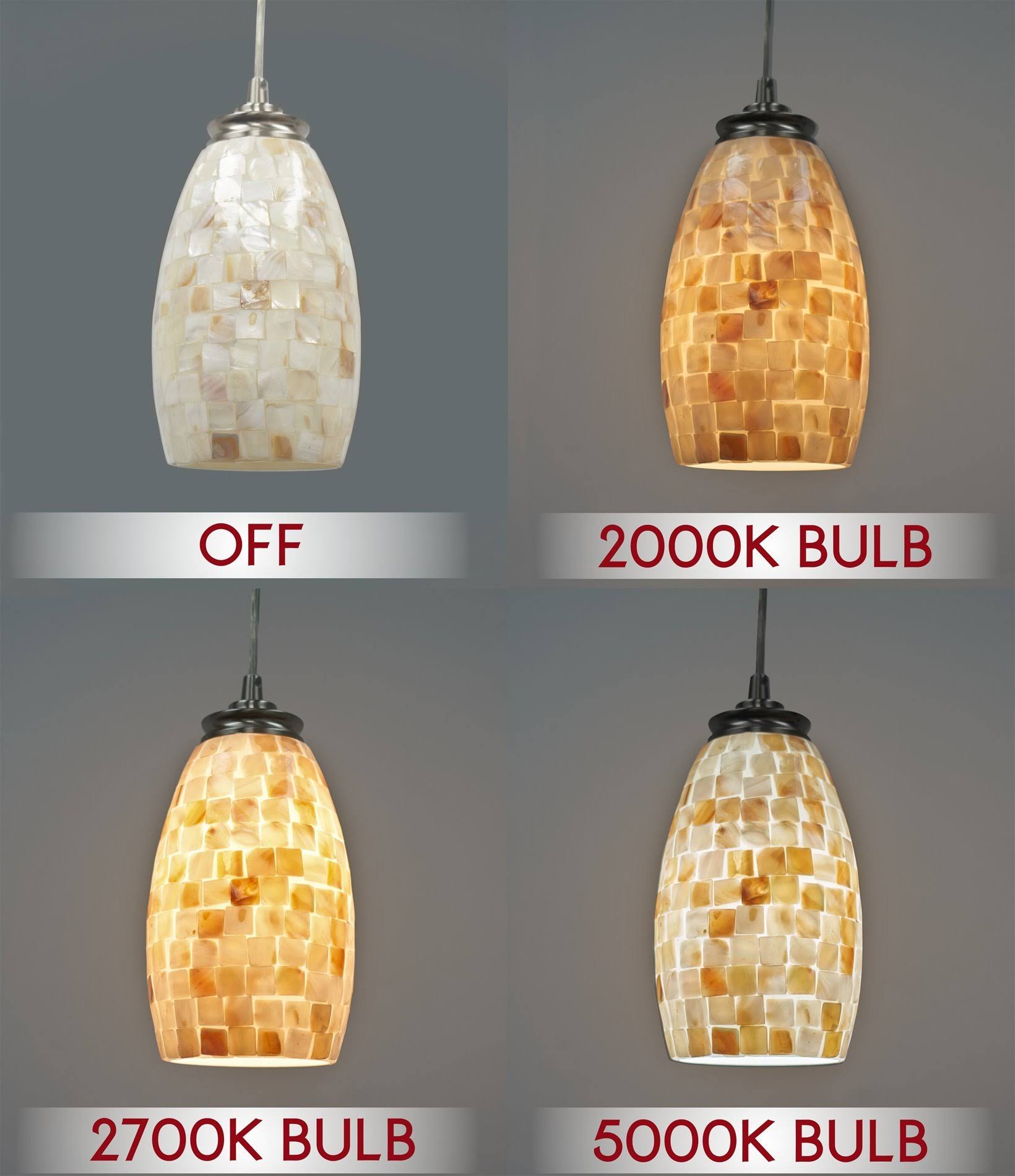 Kira Home Coast 9 Contemporary Mini Pendant Light + Hand-Crafted Mosaic Shell Glass, Satin Nickel Finish