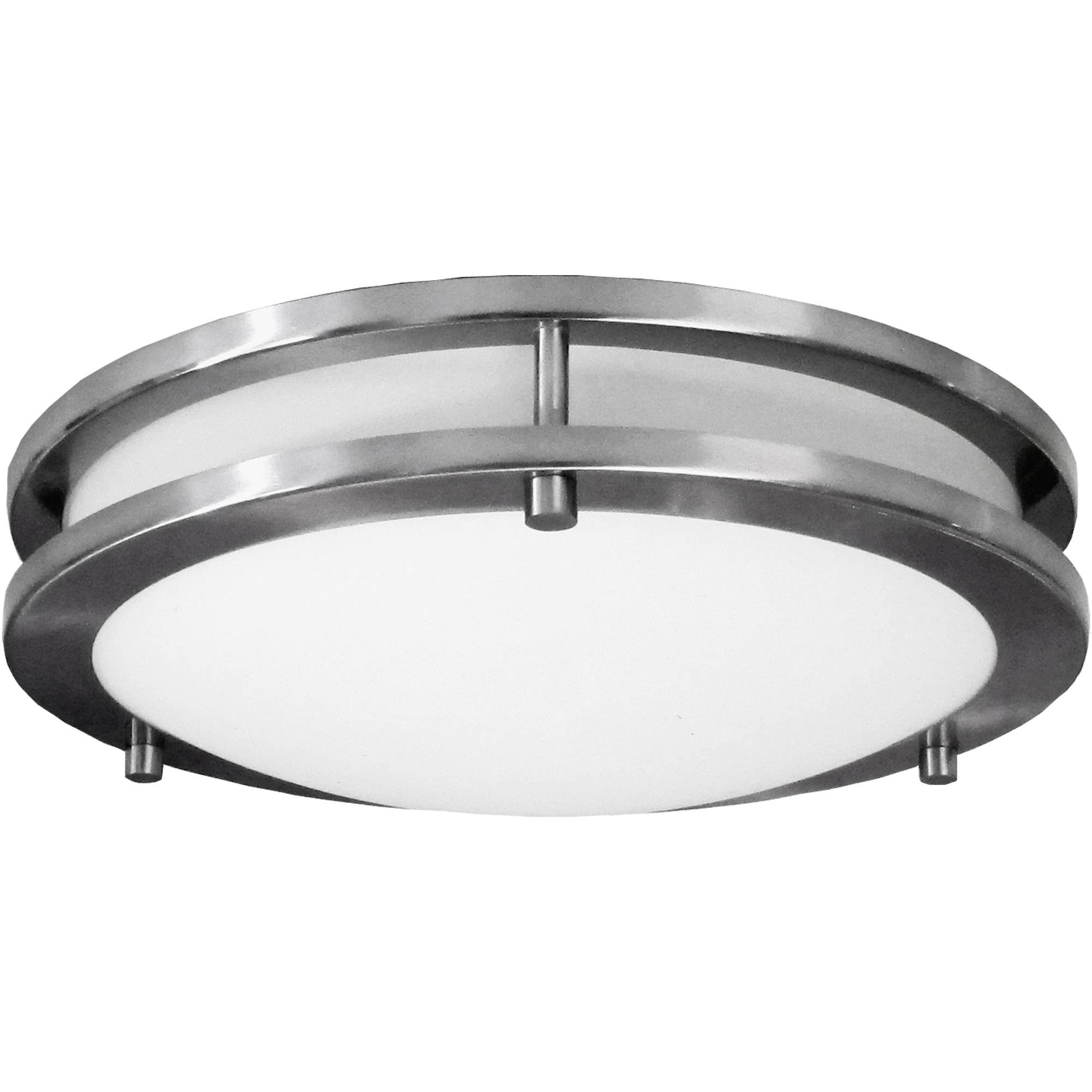 HomeSelects 6106 16  Saturn Flush Mount with Alabaster Glass Globe