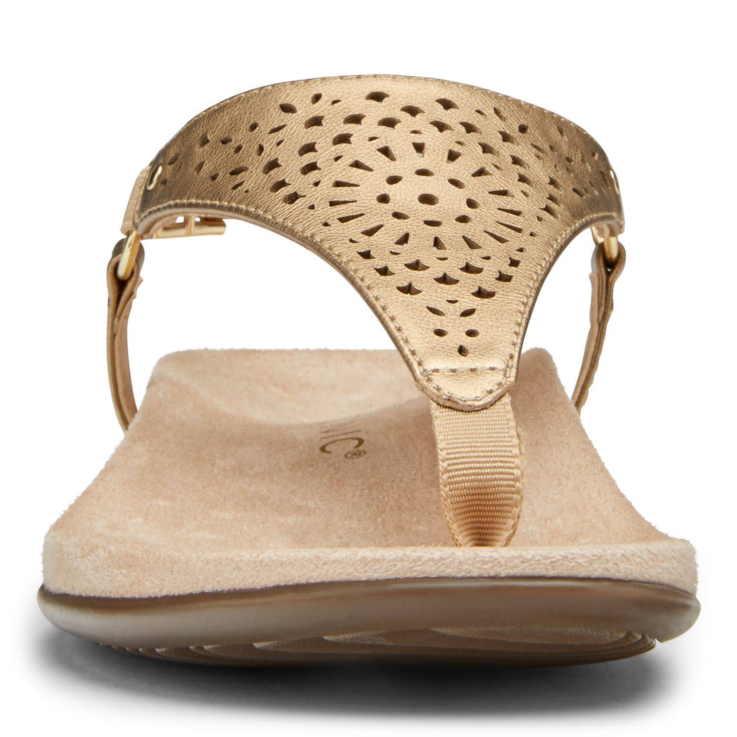 Women's Vionic Kirra Thong Sandal, Size: 6.5, Gold