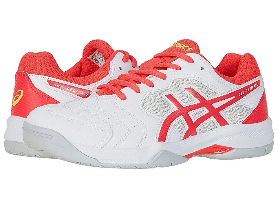 Asics Gel Dedicate 6 Women's Tennis Shoe (White/Laser Pink)