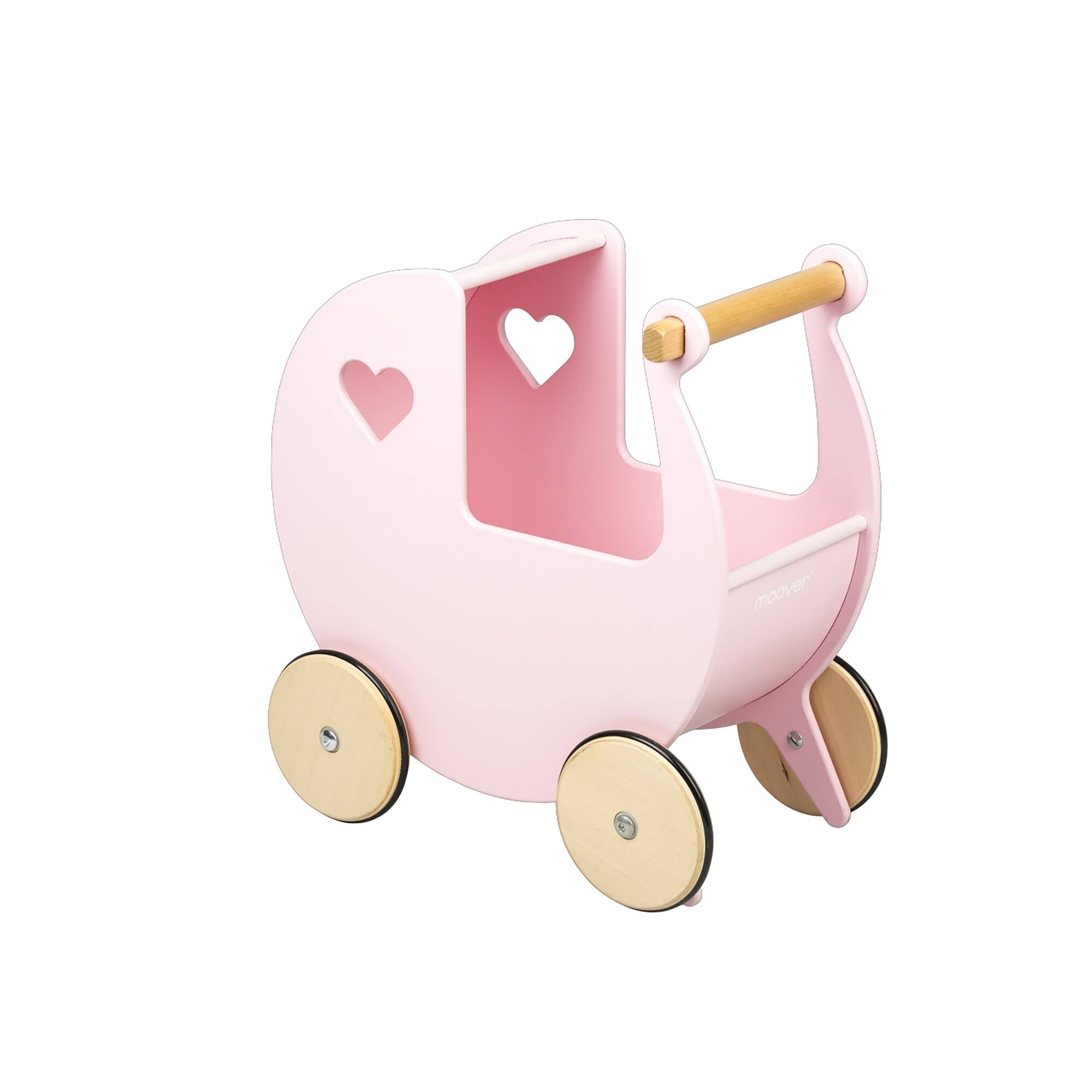 Moover Wooden Doll&s Pram, Pink