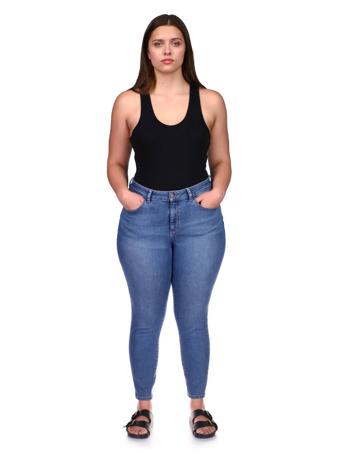 Dl1961 Florence Instasculpt Ankle Skinny Jeans, Size 24W in Azure at Nordstrom