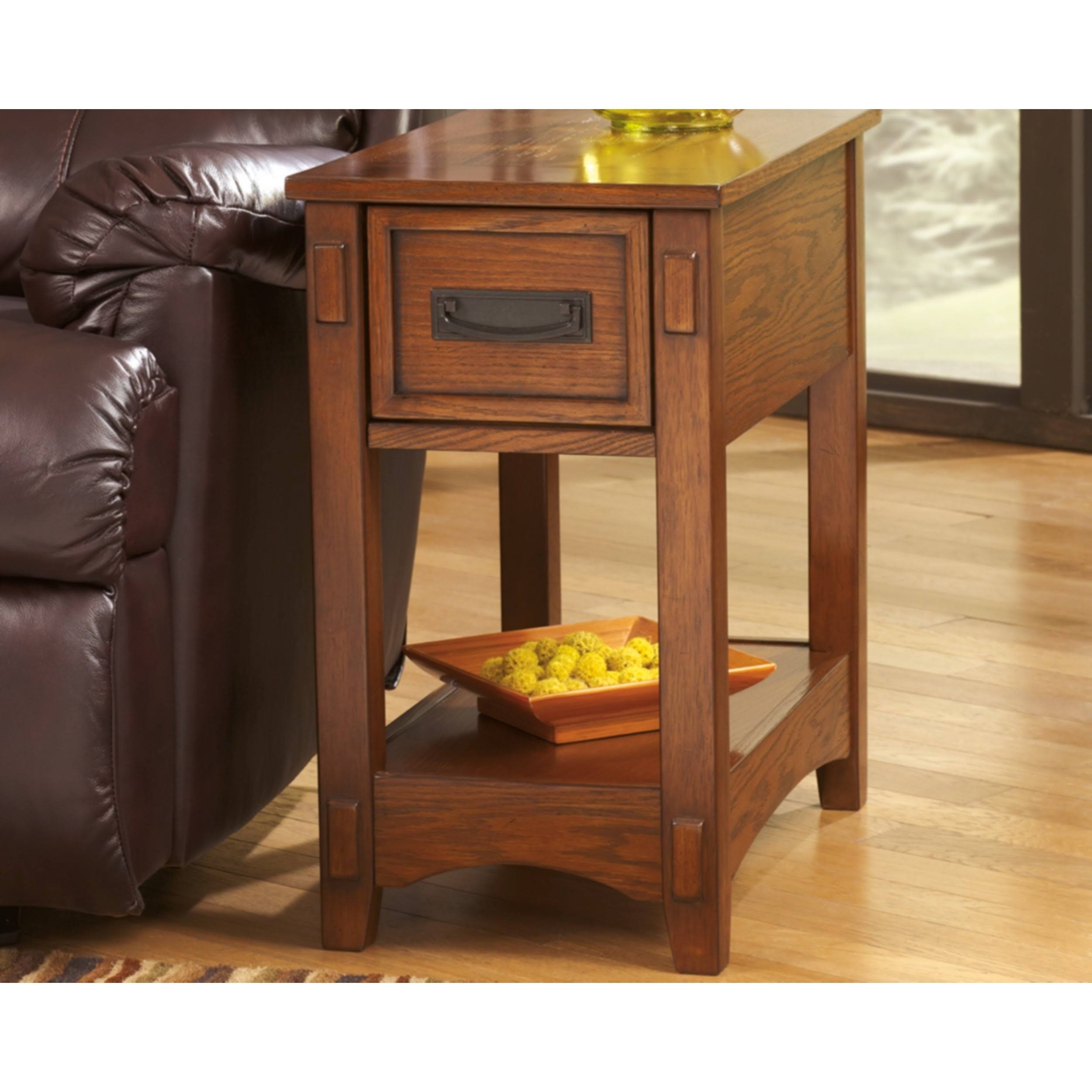 Signature Design by Ashley T007-319 Breegin Brown Chair Side End Table