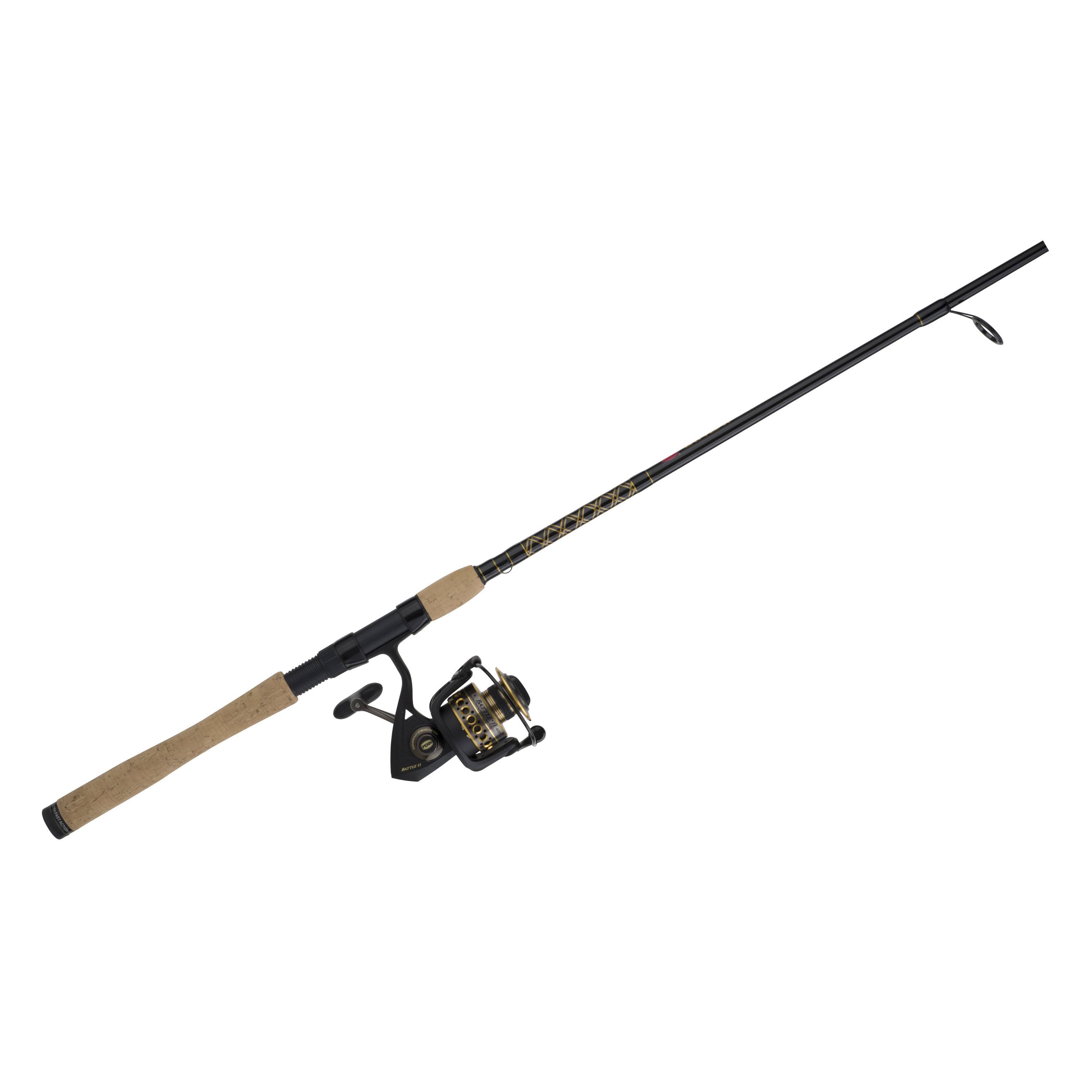 Penn Battle II Inshore Rod and Reel Spinning Combo - 7& - Grey