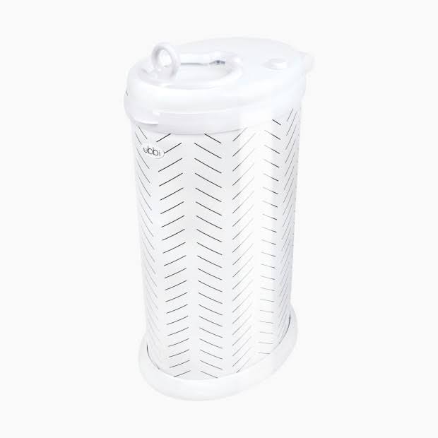 Ubbi x Babylist Steel Diaper Pail in Herringbone Size 8.75