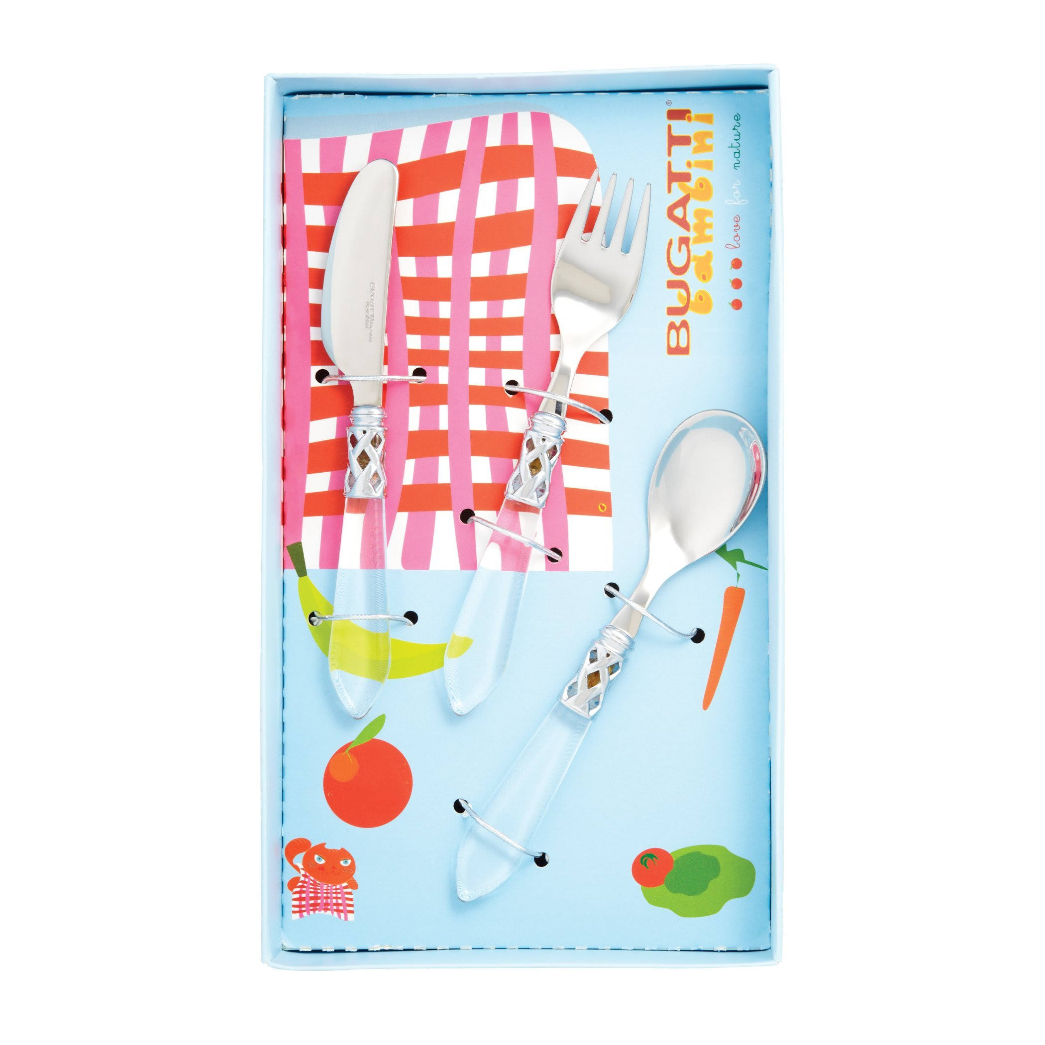 Vietri Aladdin 3-Pc. Children's Flatware Set - Clear