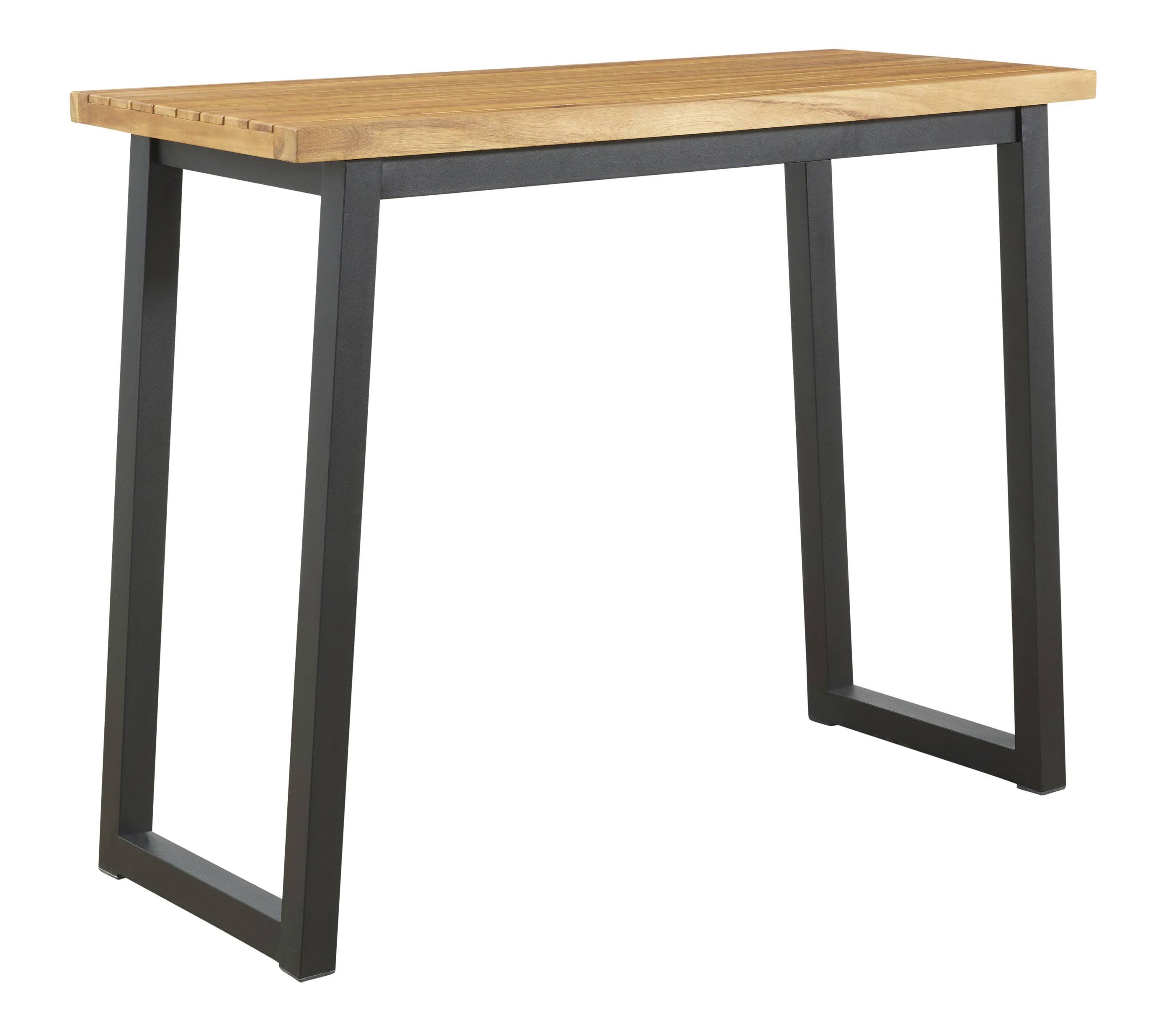 Ashley Furniture Town Wood 3-Piece Counter Table Set - Brown/Black