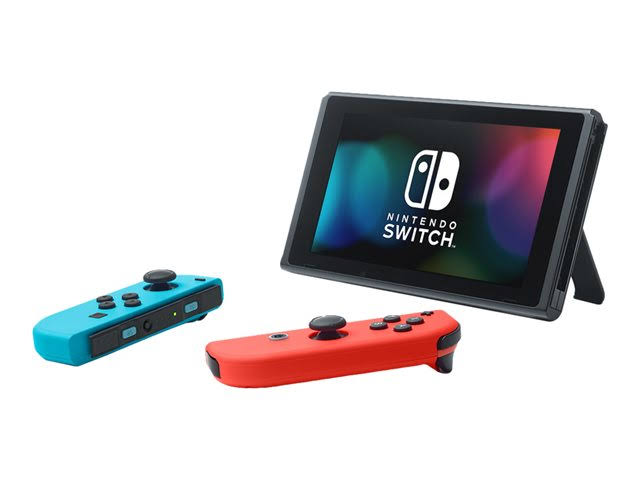 Nintendo Switch with Neon Blue and Neon Red Joy-Con - Black/neon Red/neon Blue