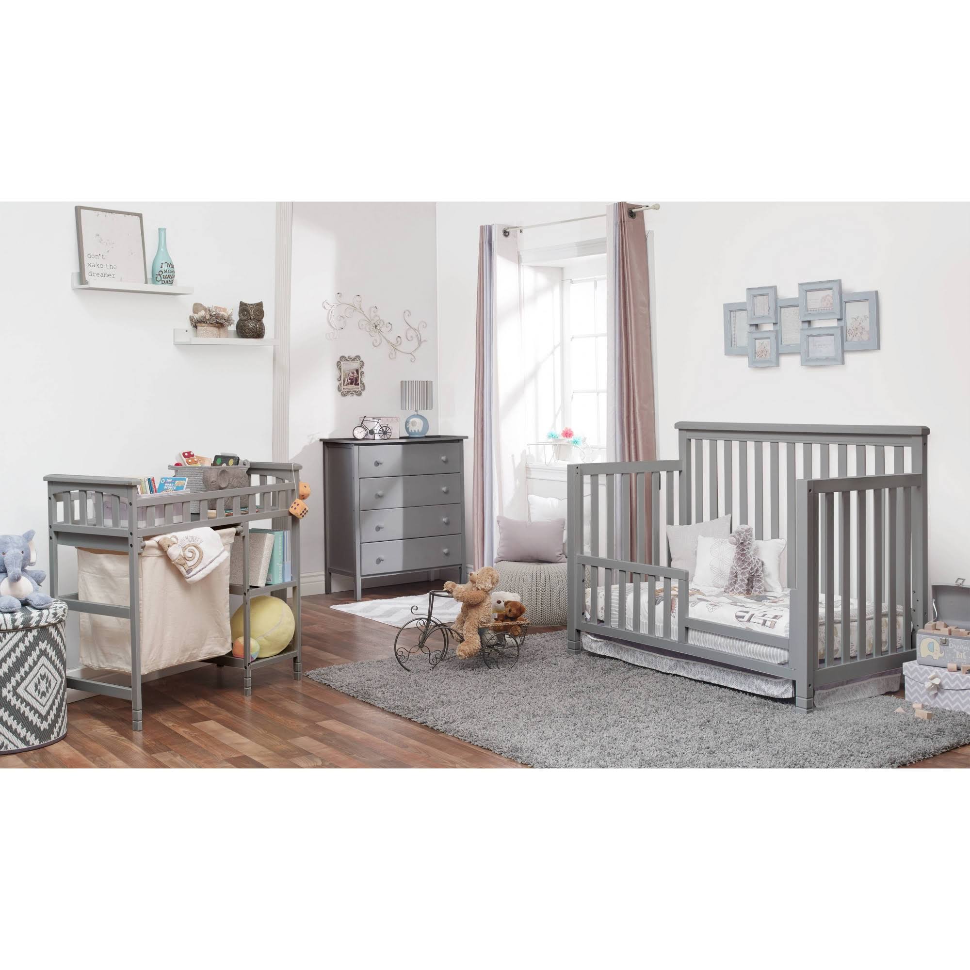 Sorelle Palisades 3-Piece Room in A Box Nursery Furniture Collection in Grey