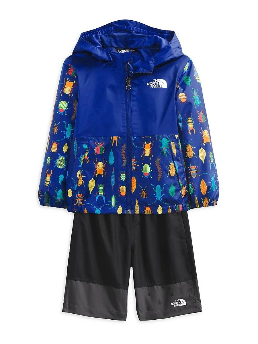 The North Face Toddlers& Zipline Rain Jacket - 2T - Bolt Blue Critter Crawl Print
