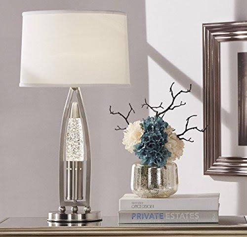 Lucian Satin Nickel Table Lamp