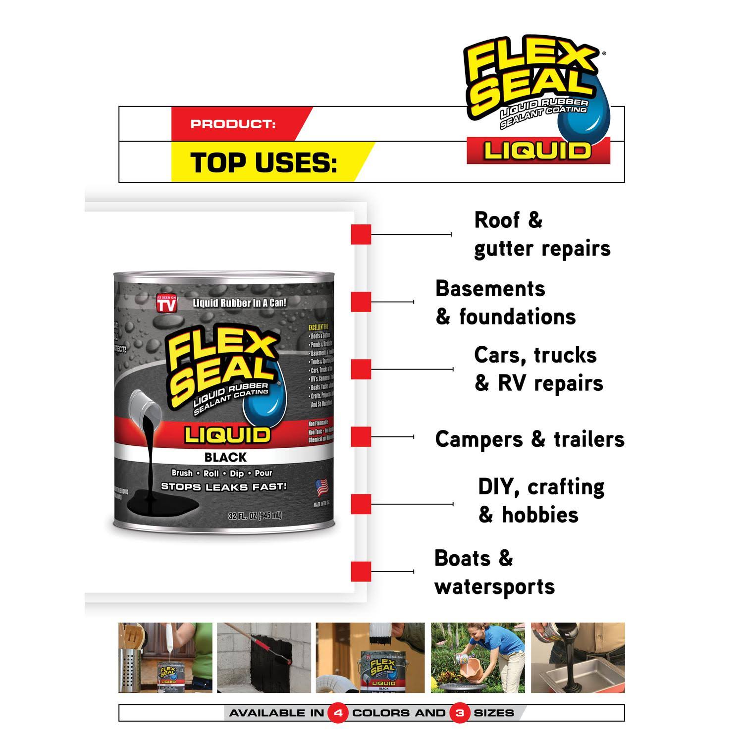 Flex Seal Clear Liquid Rubber Sealant Coating 1 gal.