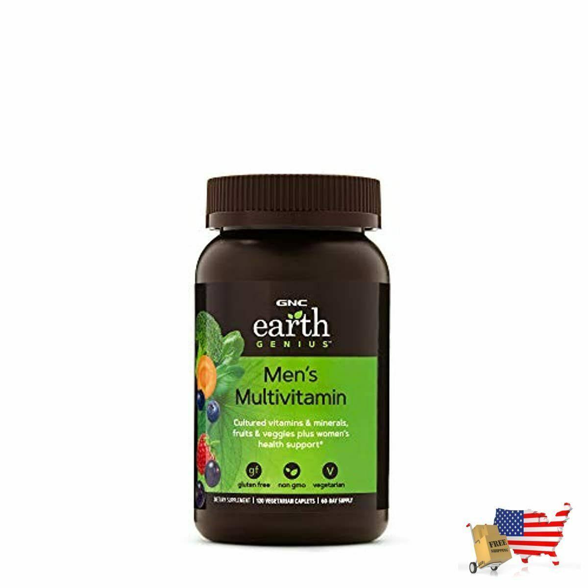 GNC Earth Genius Men's Multivitamin - 120 Vegetarian Caplets