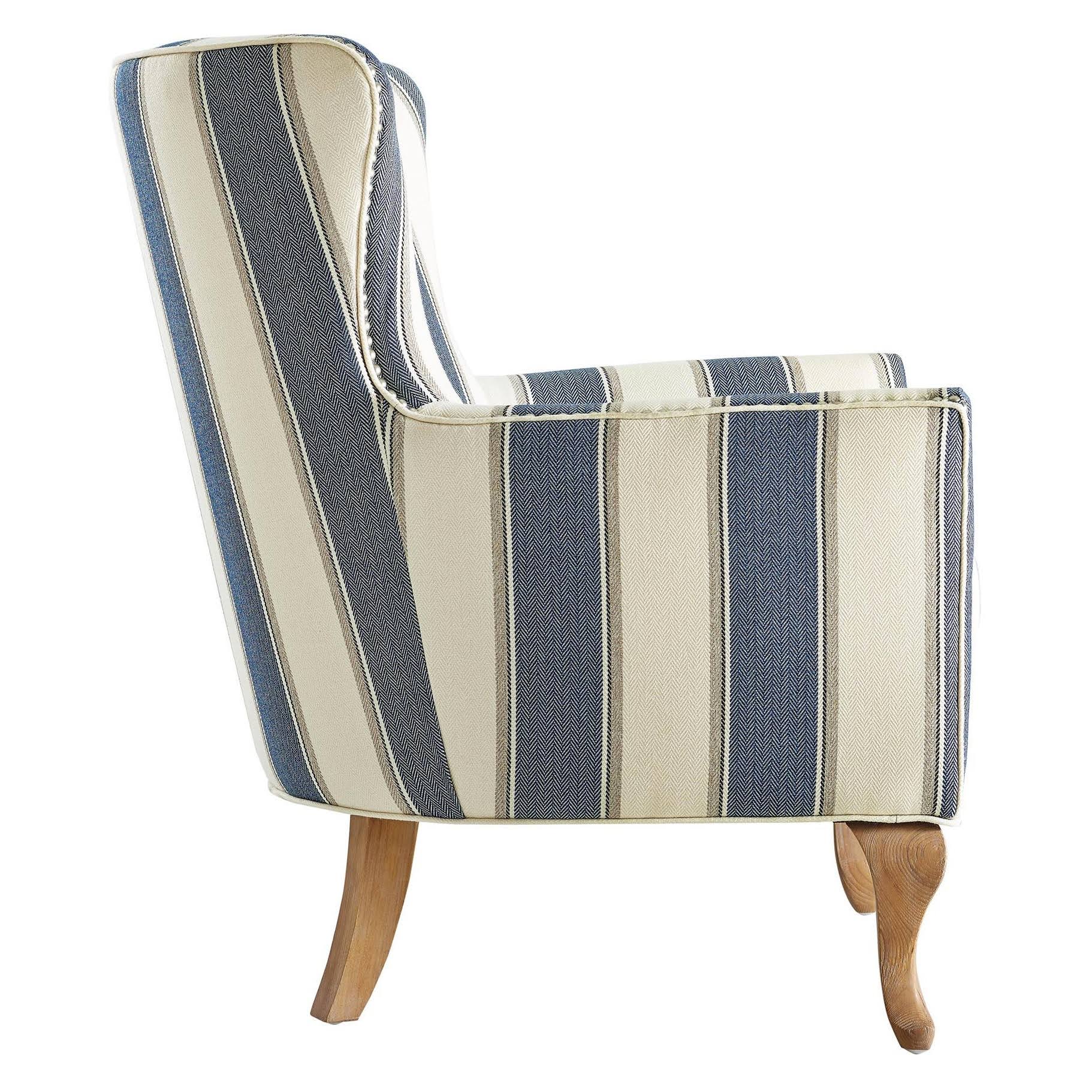 Kerrie Accent Chair Striped Blue/White - Dorel Living