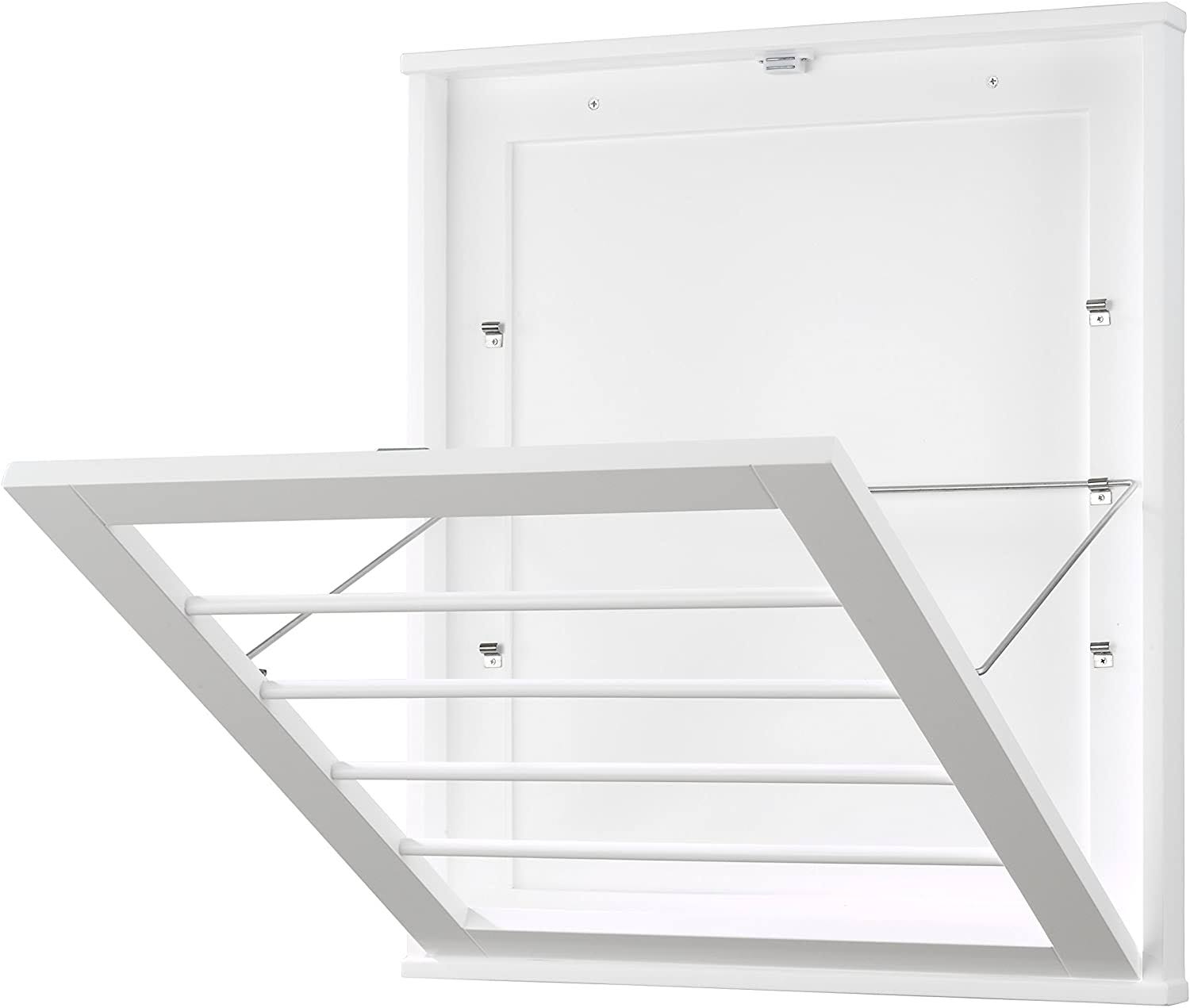 Whitmor Wall Mounted Drying Rack, White