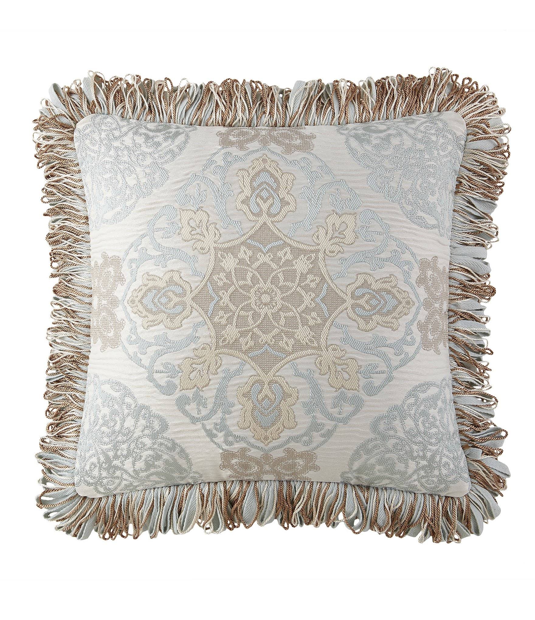 Waterford Jonet Tassel Pillow - Cream/Aqua